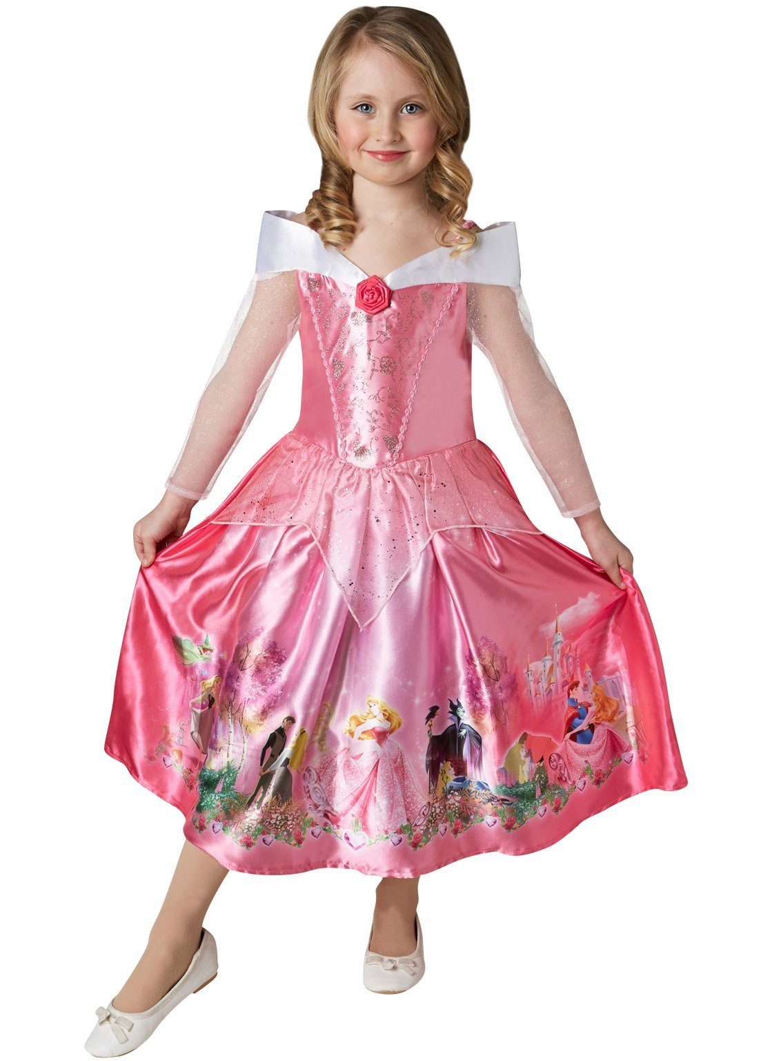 Rubie´s Kostüm  Prinzessin Dornröschen Dream Kinderkostüm, Traumhaftes Prinzessinnenkleid mit Szenen aus dem -Spielfilm