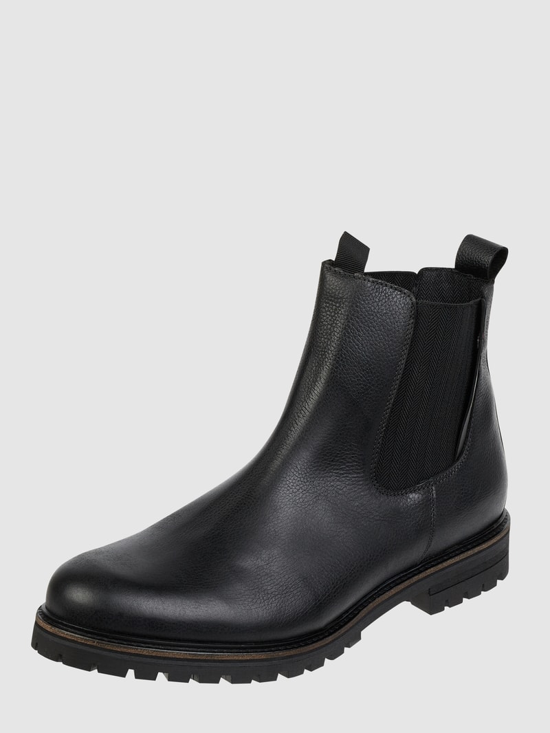 Chelsea Boots aus Leder Modell 'Luke' in schwarz