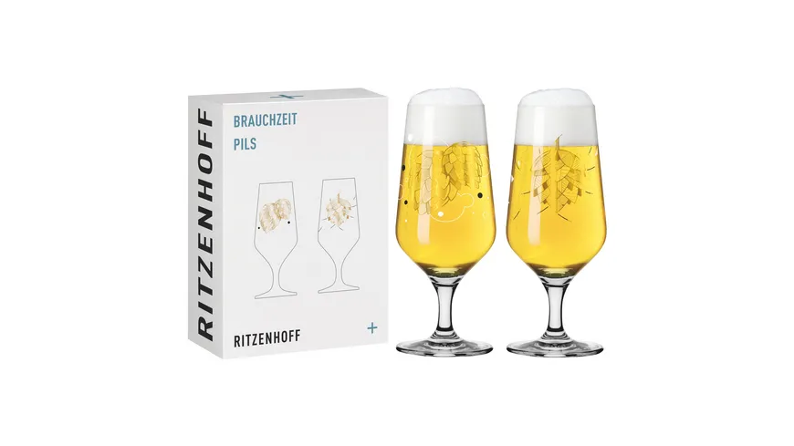 RITZENHOFF Pilsglas Brauchzeit  2er #1 #2 A. Preis F22