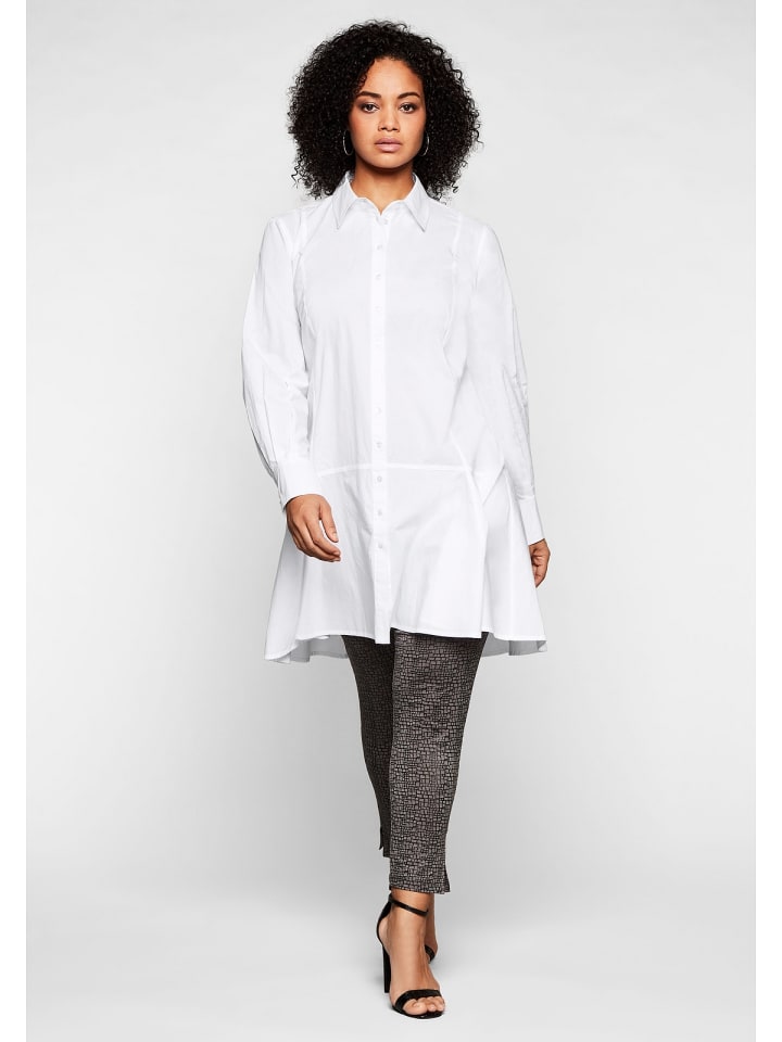 sheego Longbluse in weiß günstig kaufen