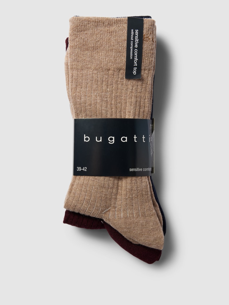 Socken im 3er-Pack in bordeaux rot
