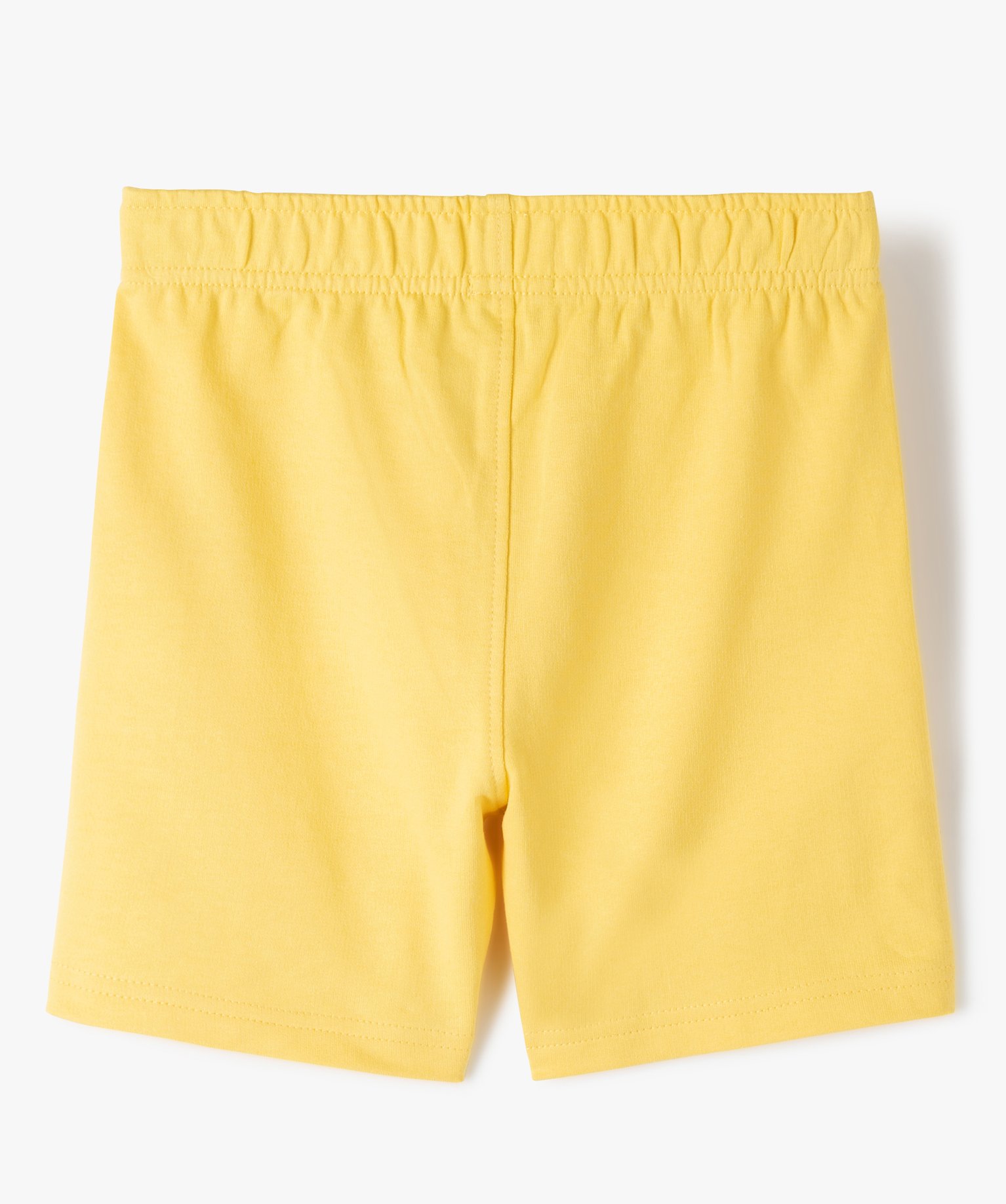 Short Garçon en maille à taille élastiquée jaune | GEMO