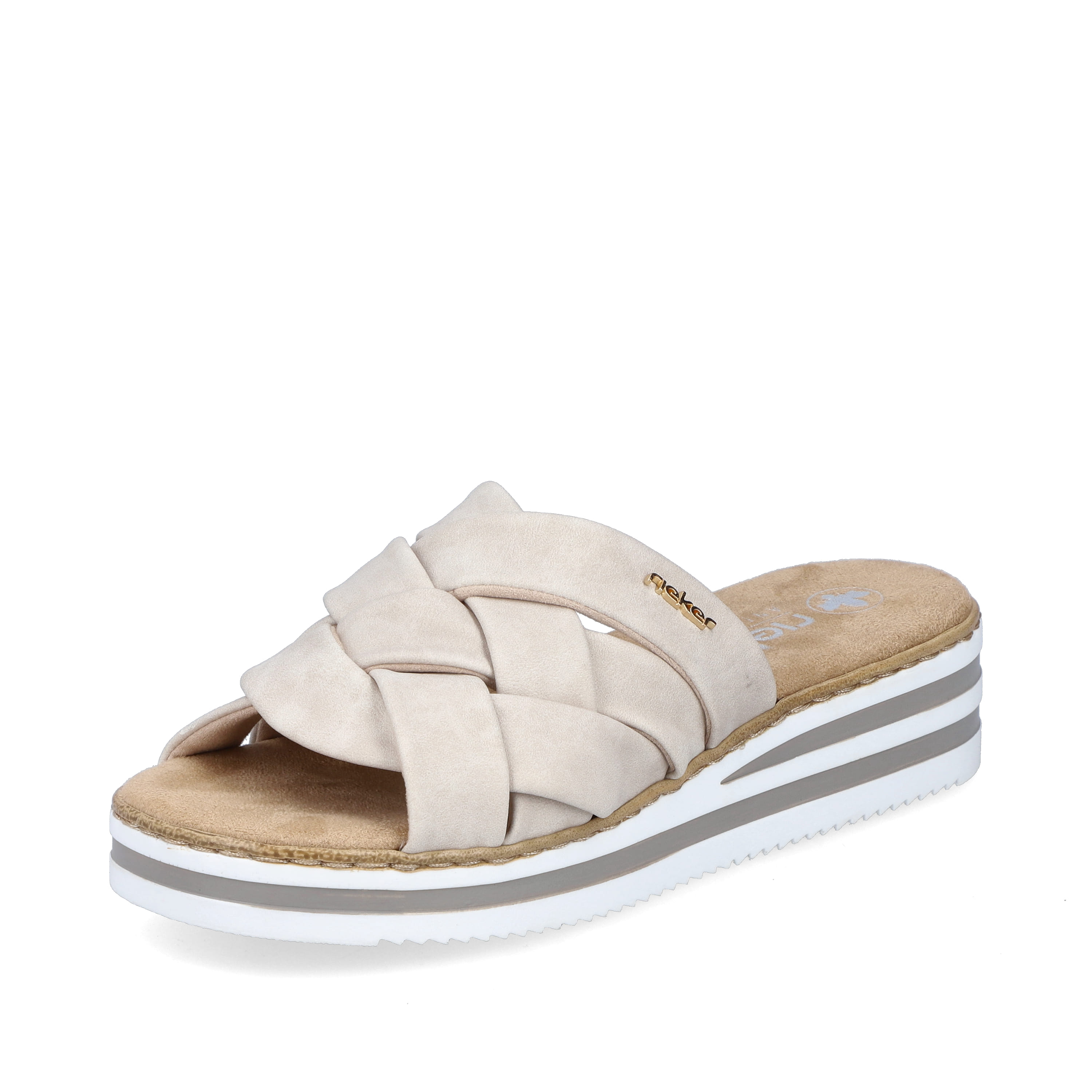 Rieker Damen Pantoletten hellbeige