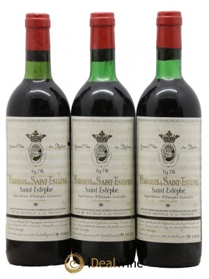 Marquis de Saint Estèphe  1976 - Lot de 3 Bouteilles