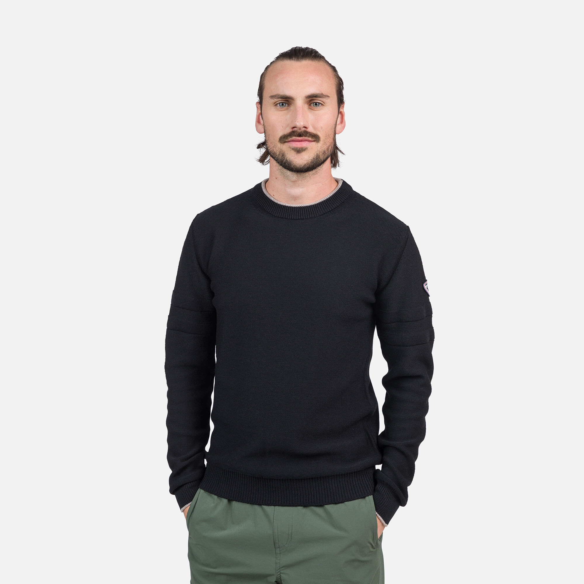 Pull en maille à rayures homme