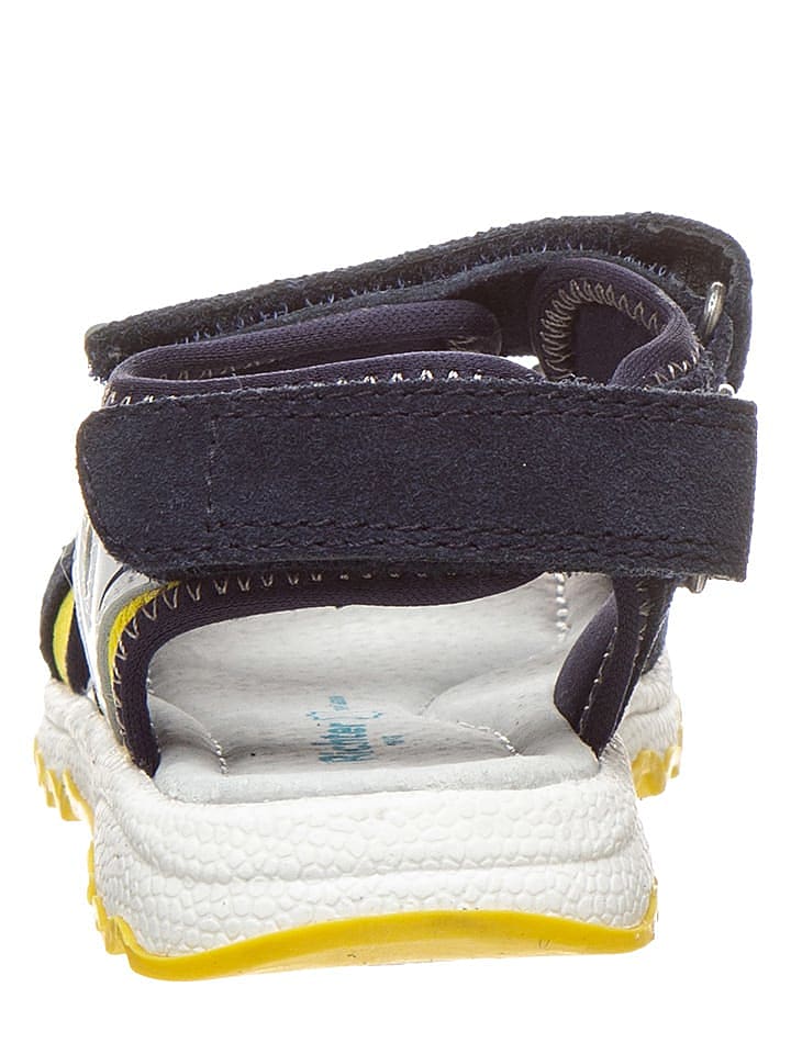 Richter Shoes Richter Ledersandalen, blau gelb, 34, neu mit Etikett günstig kaufen 34