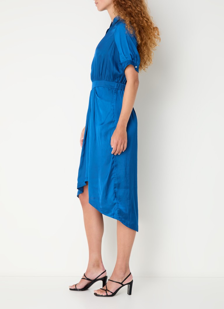Rochie midi tip cămașă Rima Zadig&Voltaire din satin, cu buzunare laterale