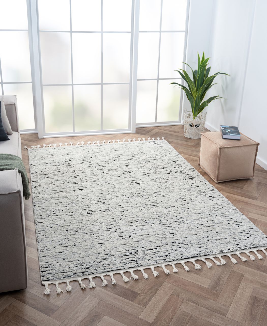 MyFlair Teppich Moroccan Celestial, 190 cm x 240 cm, Farbe grau, rechteckig, Florhöhe 19mm