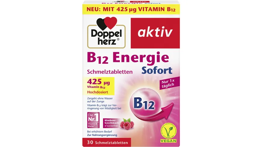 Doppelherz B12 Energie Sofort Schmelztabletten 30 Schmelztabletten