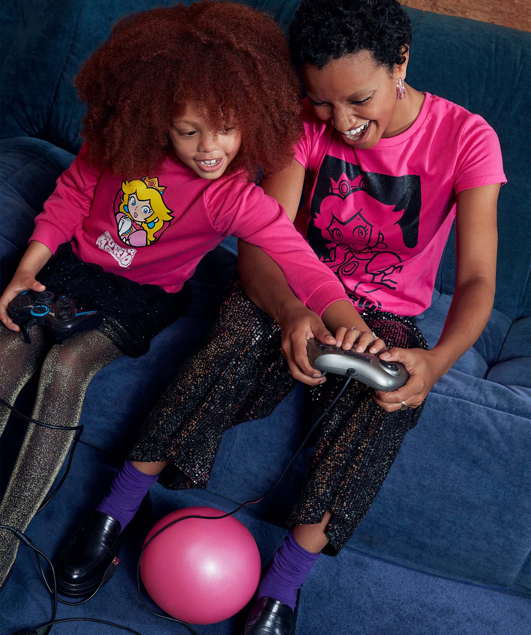 Tee-shirt femme à manches courtes imprimé Princess Peach -... rose | GEMO