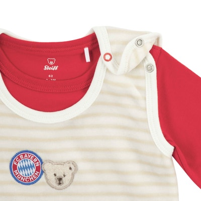 Strampler + T-Shirt langarm FC Bayern, beige
