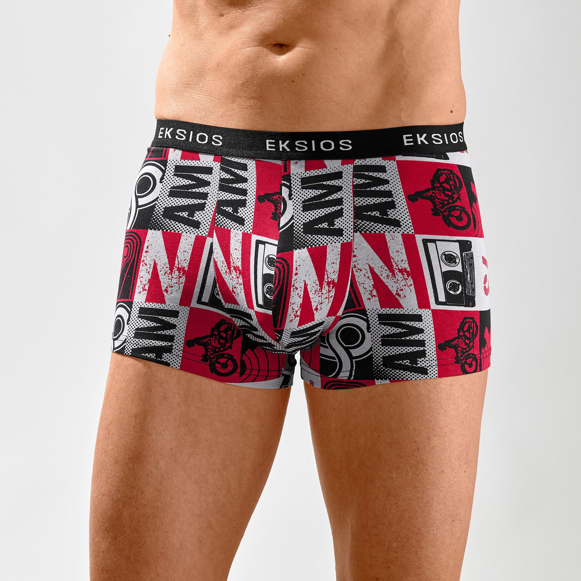 Boxer fermé imprimé damiers