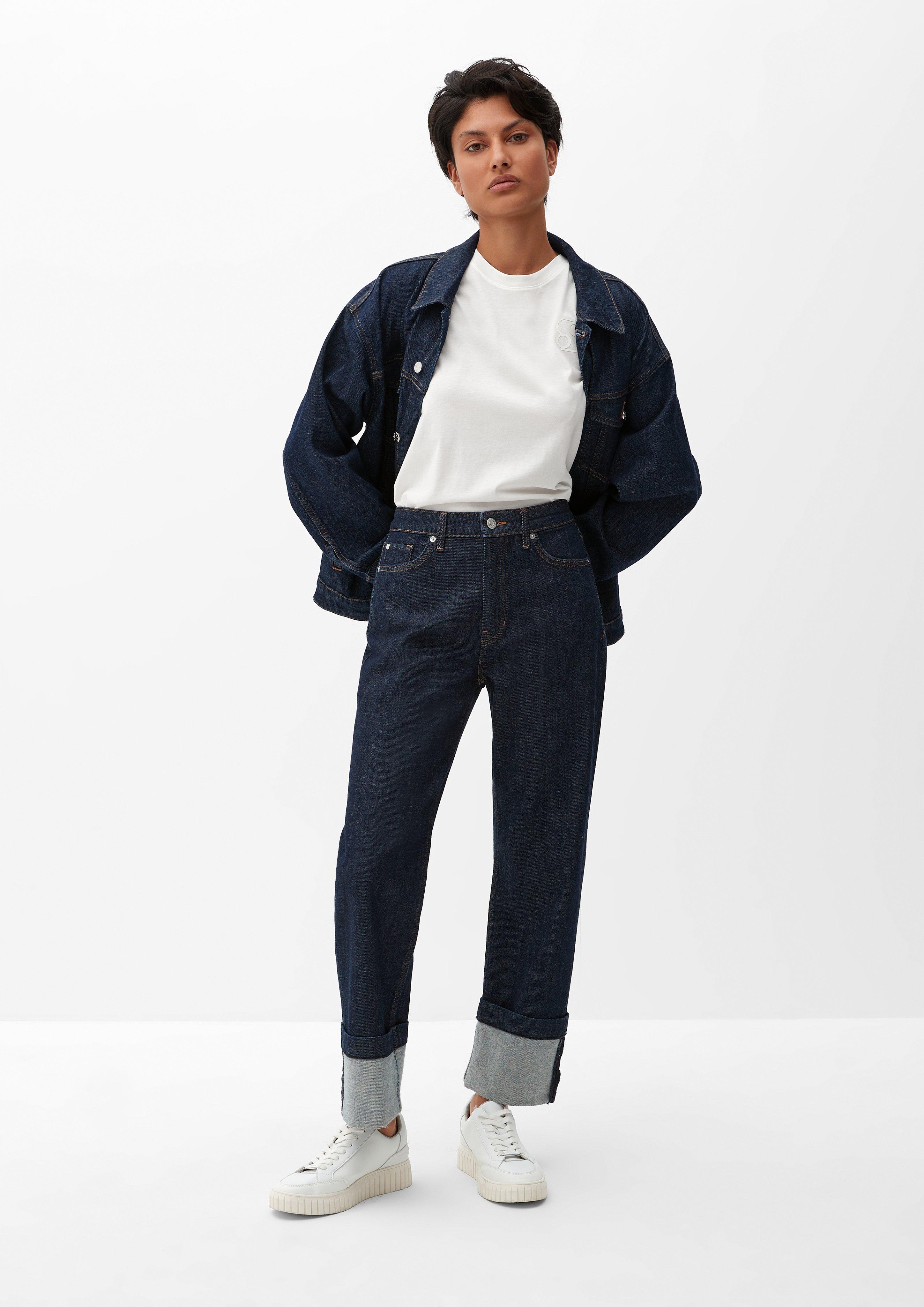 Cropped-Jeans Karolin / Regular Fit / High Rise / Straight Leg   2120656-58Z8