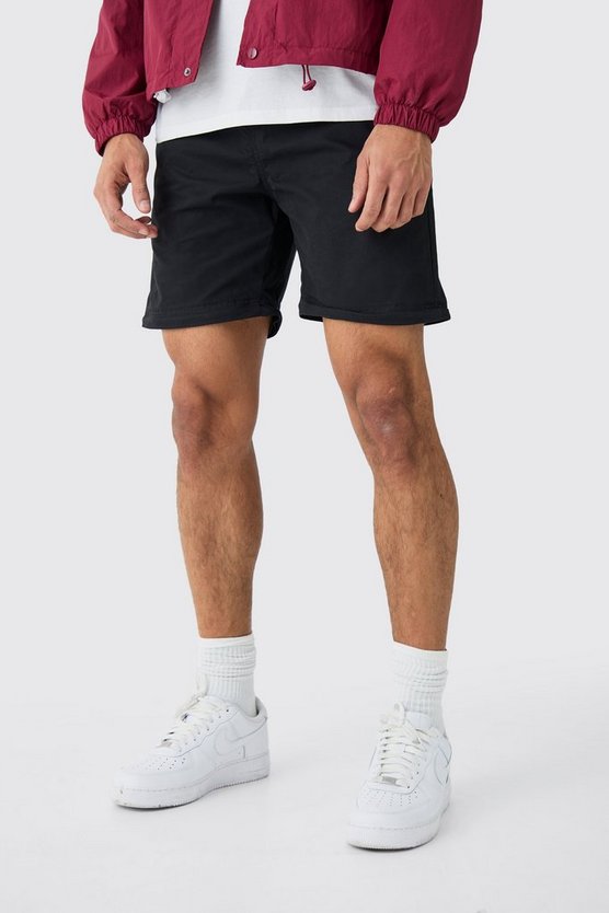 Gerade Hose mit Reißverschluss und elastischem Bund