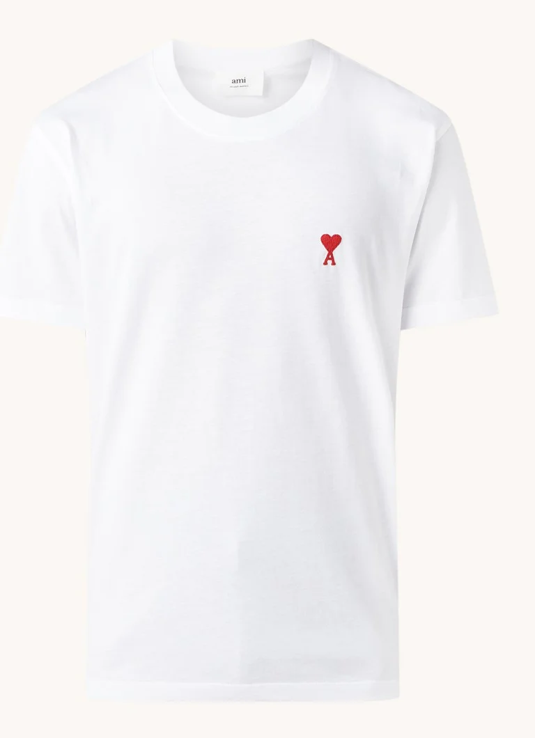 Tricou AMI Paris din bumbac organic cu logo brodat