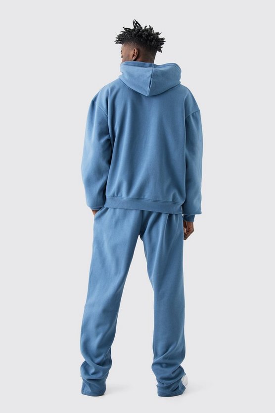 Tall kastiger Oversize Trainingsanzug mit Kapuze