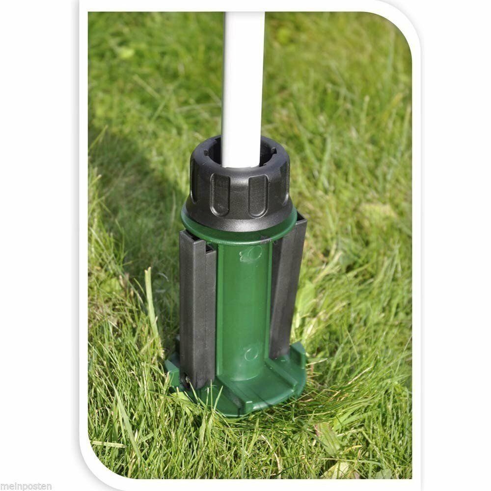 Meinposten Bodenhülse Rasendorn Sonnenschirmhalter Schirmständer Sonnenschirmfuß grün, für Sonnenschirm oder für Camping-Wäschespinne