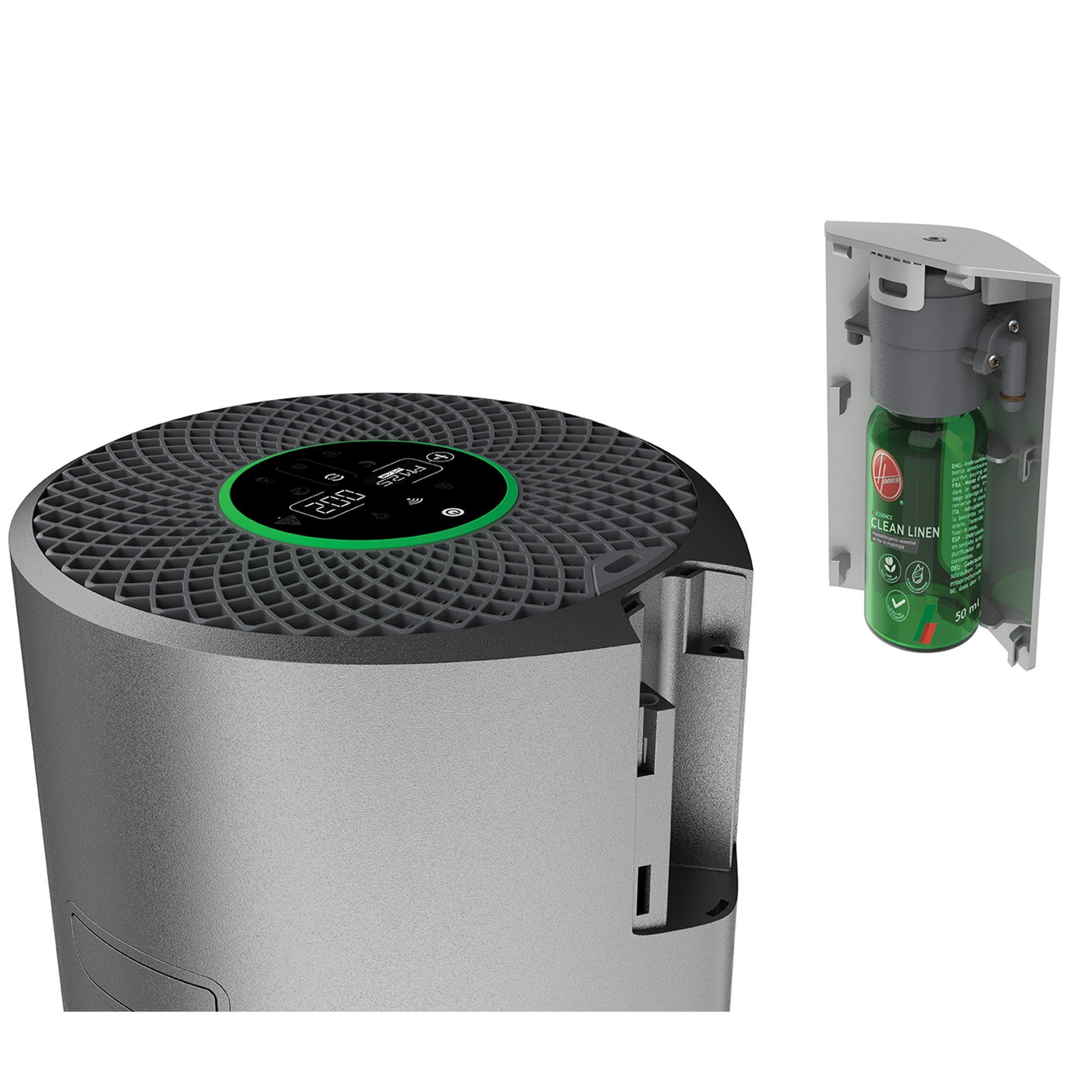 Hoover Luftreiniger HHP75CAH 011, für 110 m² Räume, Pollenerfassung und Inaktivierung, Aktivkohlefilter, Wi Fi / Bluetooth