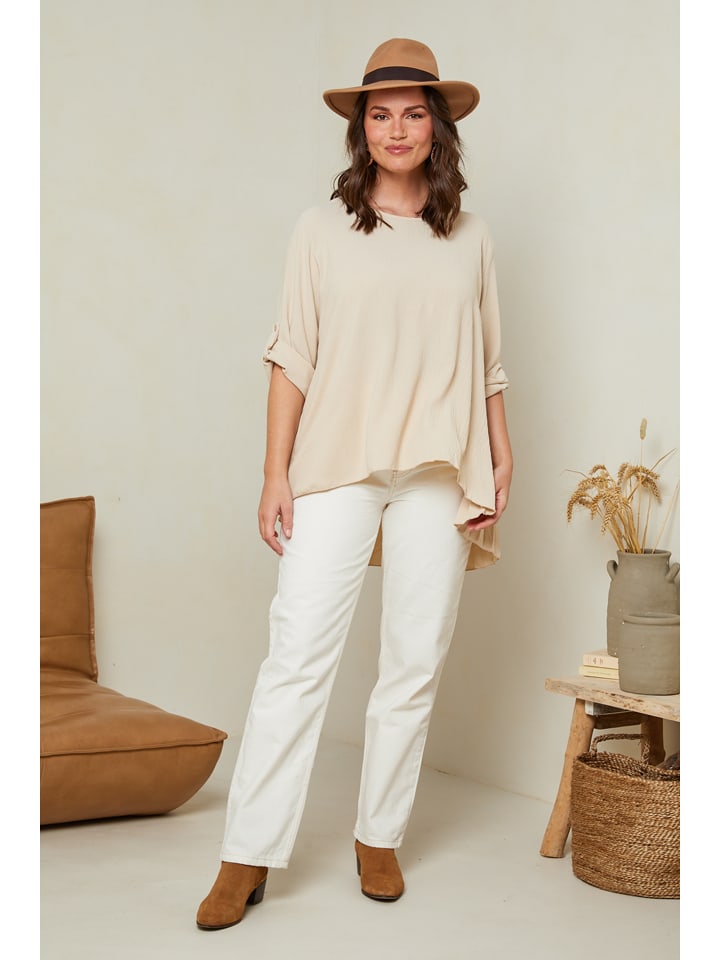 Curvy Lady Bluse in Beige günstig kaufen