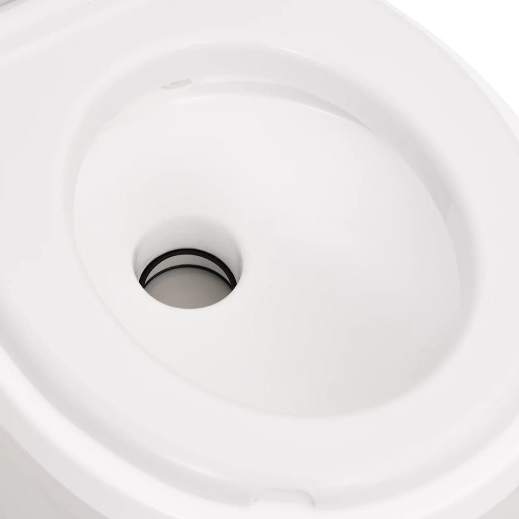 vidaXL Campingtoilette Camping-Einbautoilette Weiß 24 17 L HDPE PP