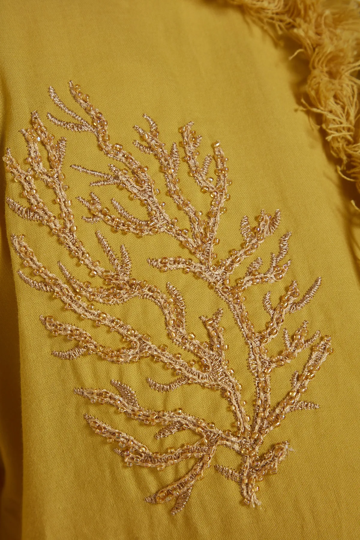 Trendyol Collection  Ölgrünes, gewebtes, besticktes Mini-Strandkleid aus 100 % Baumwolle TBESS21EL1351