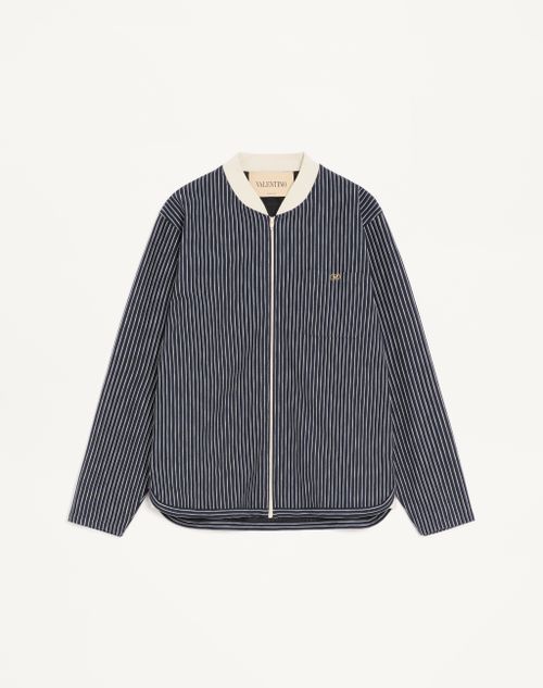 Valentino viscose sweatshirt met gestreept V-logo
