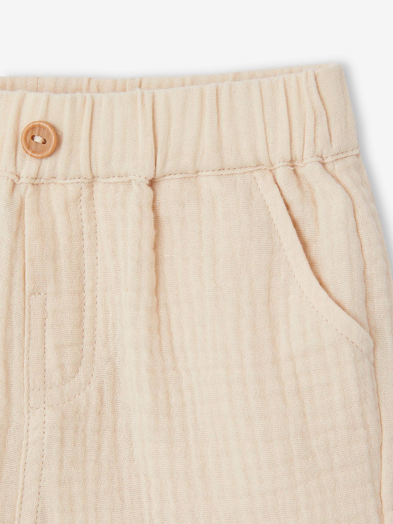 Vertbaudet Baby Musselin-Shorts - blau