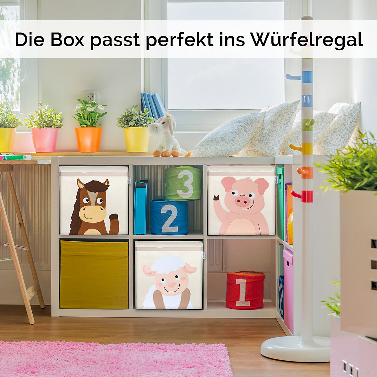 Aufbewahrungsboxen - 15 Motive I Spielzeugkiste mit Deckel I Boxen zur Aufbewahrung im Kallax Regal I Kinderzimmer Deko