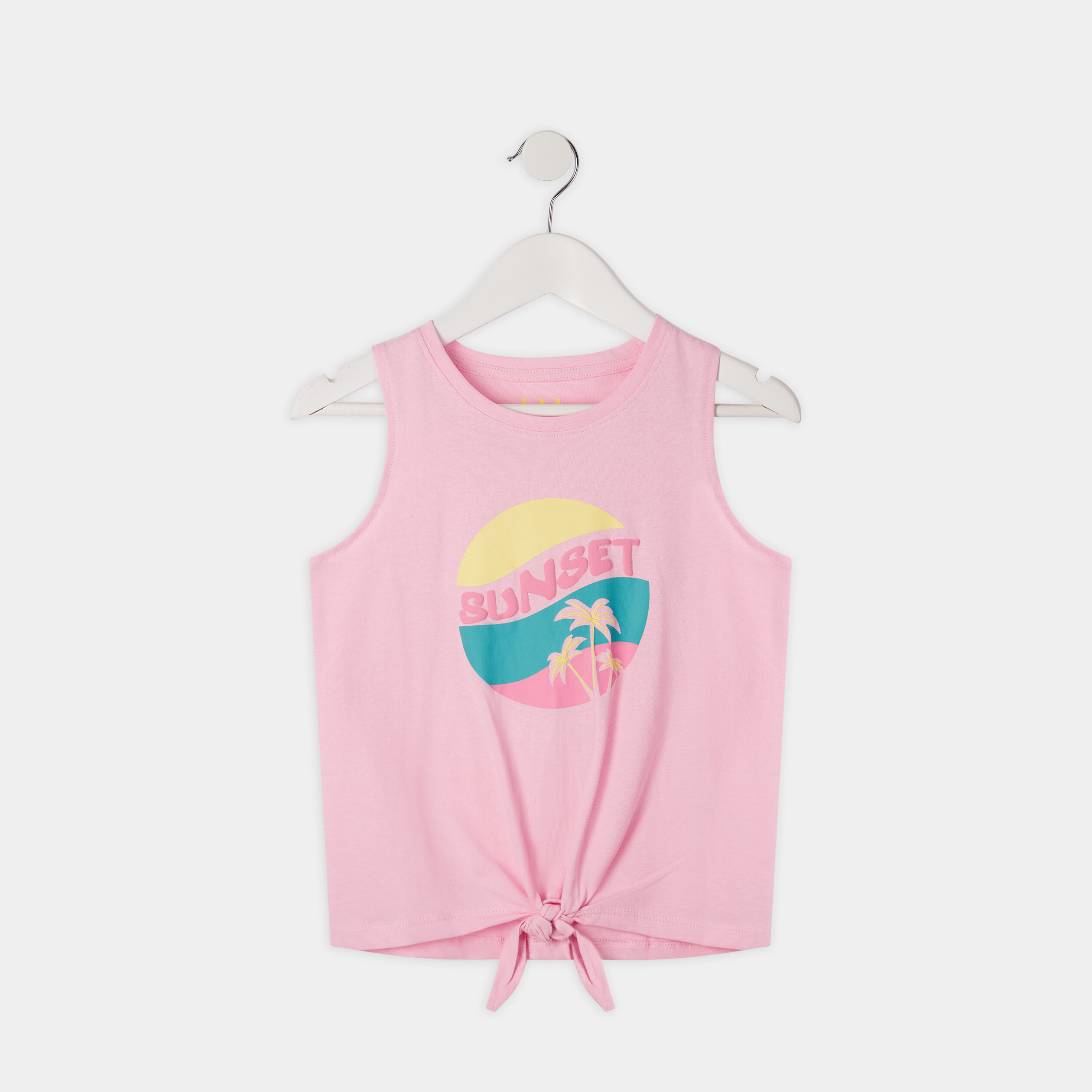Débardeur noué rose pastel fille | La Halle