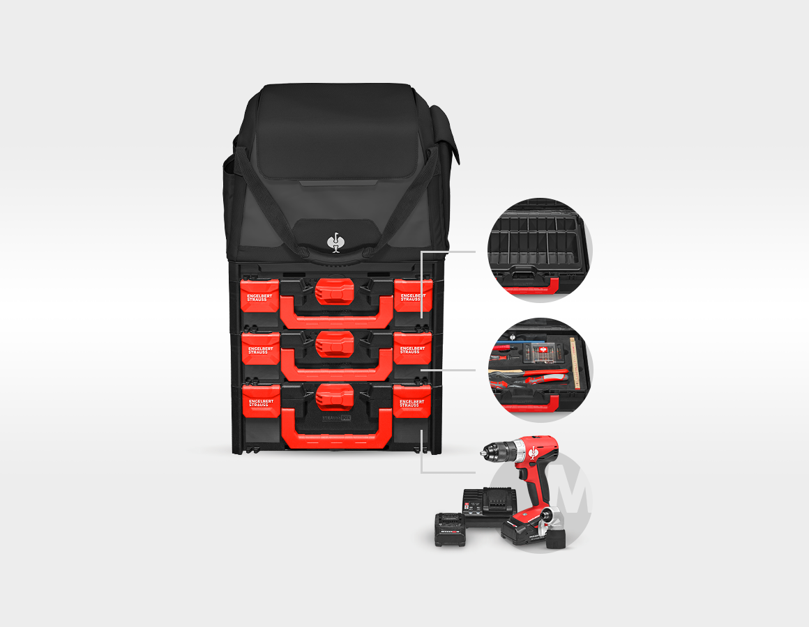 Werkzeug-Set + Multi Bohrschrauber + STRAUSSbox