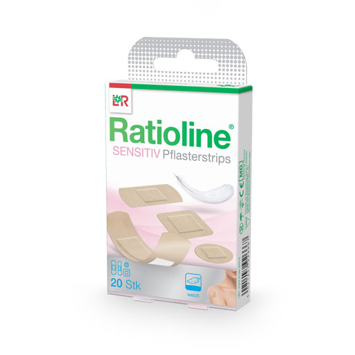 RATIOLINE sensitive Pflasterstrips in 4 Größen  20 St  Pflaster
