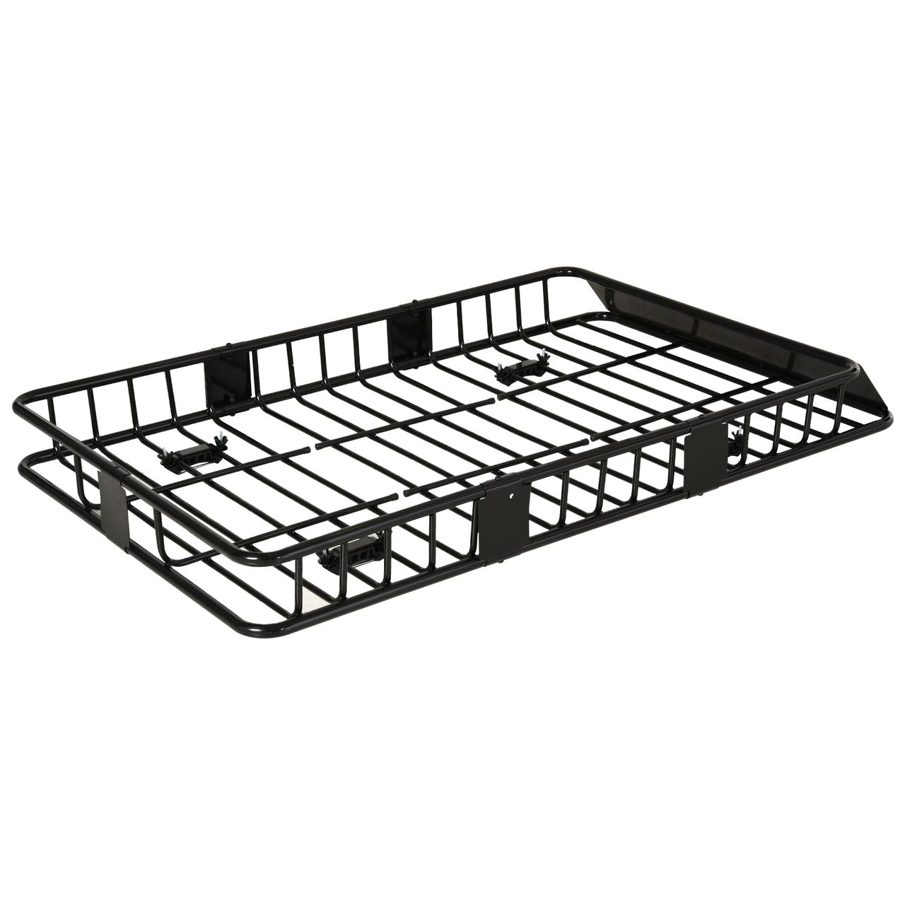 HOMCOM Dachkorb Auto Dachträger Dach Universal Schwarz 162 x 99 x 16 cm
