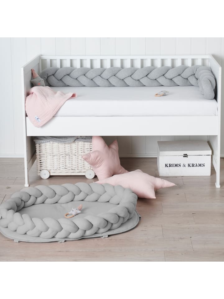 nordic coast company  Baby Nest geflochten Grau günstig kaufen onesize