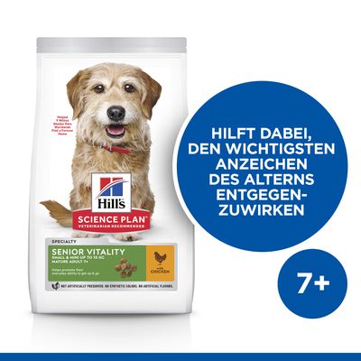 Hill's Science Plan Mature Adult Senior Vitality 7+ Small & Mini mit Huhn