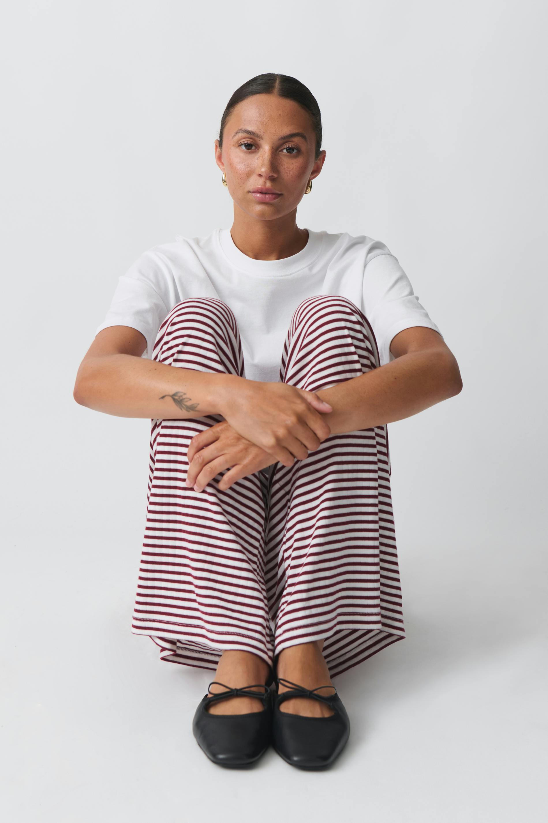Striped soft trousers