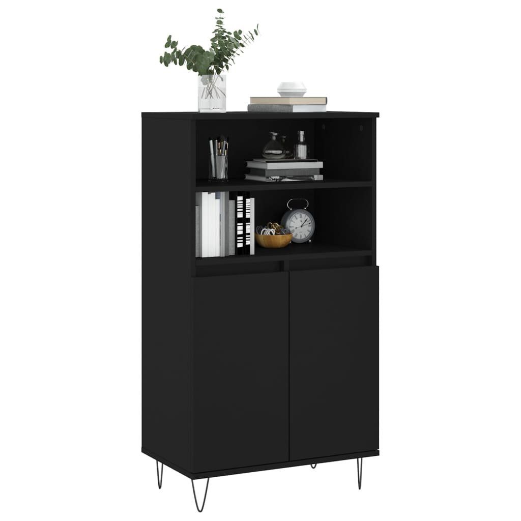 vidaXL Sideboard Highboard Schwarz 60x36x110 cm Holzwerkstoff (1 St)