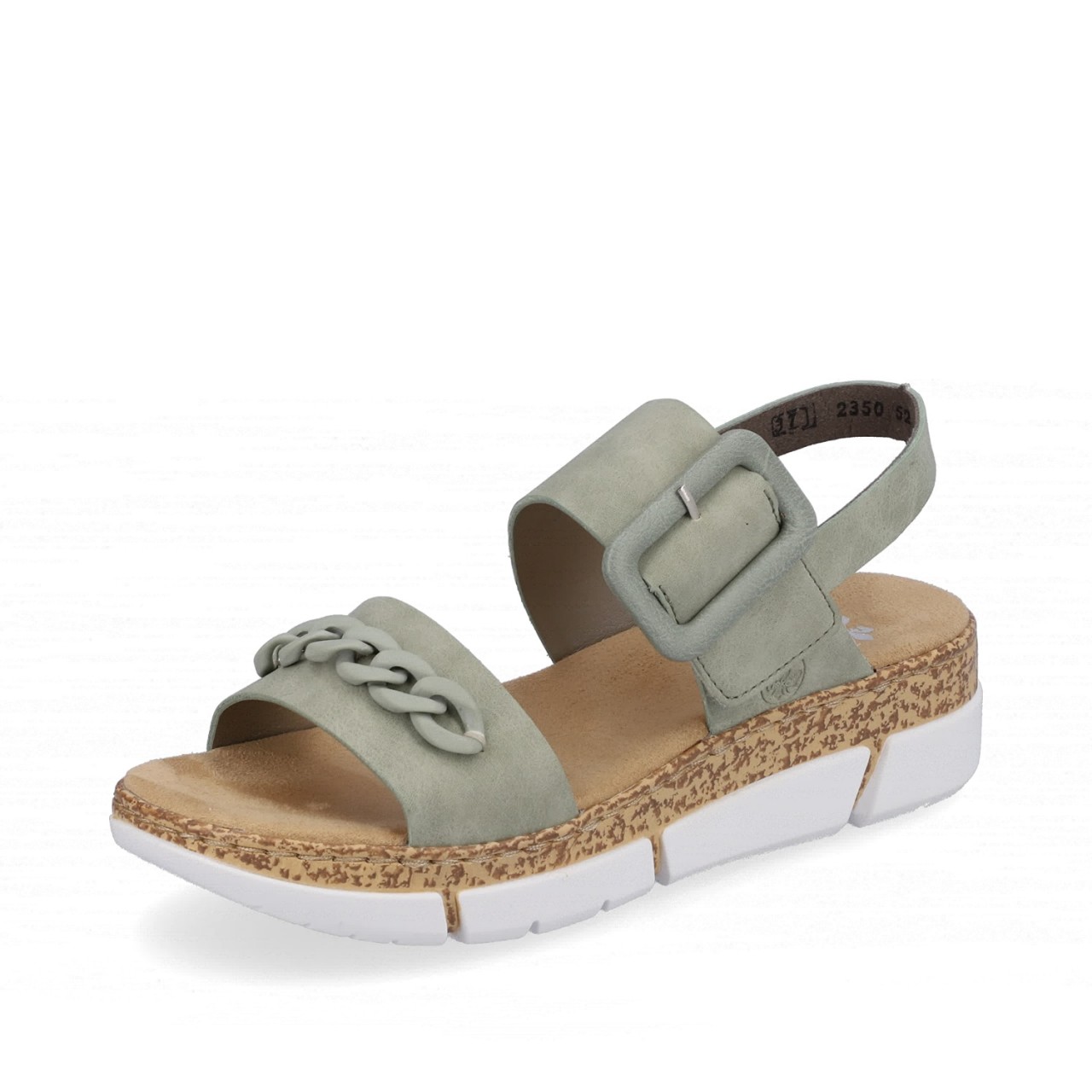 RIEKER Komfort Sandalen grün FSK Damen Sandalen