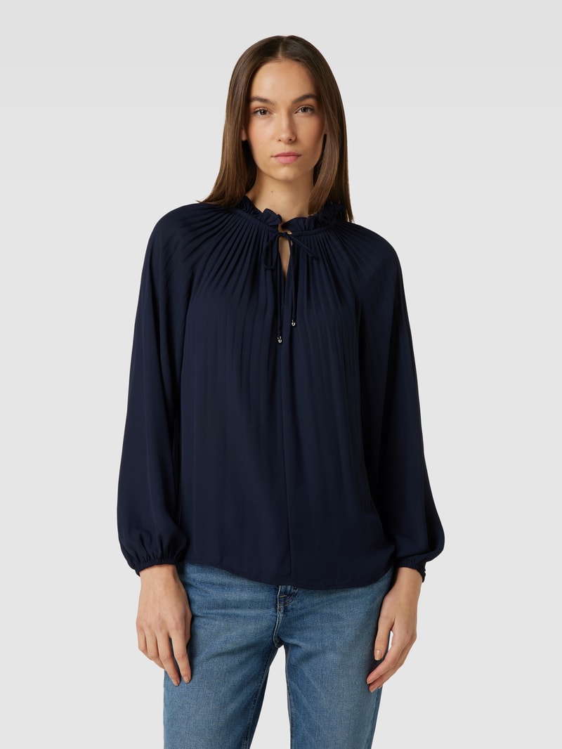 Blusenshirt mit Tunnelzug in blau