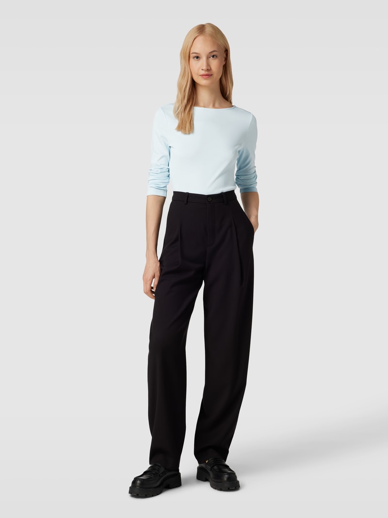 Longsleeve mit U-Boot-Ausschnitt in hellblau