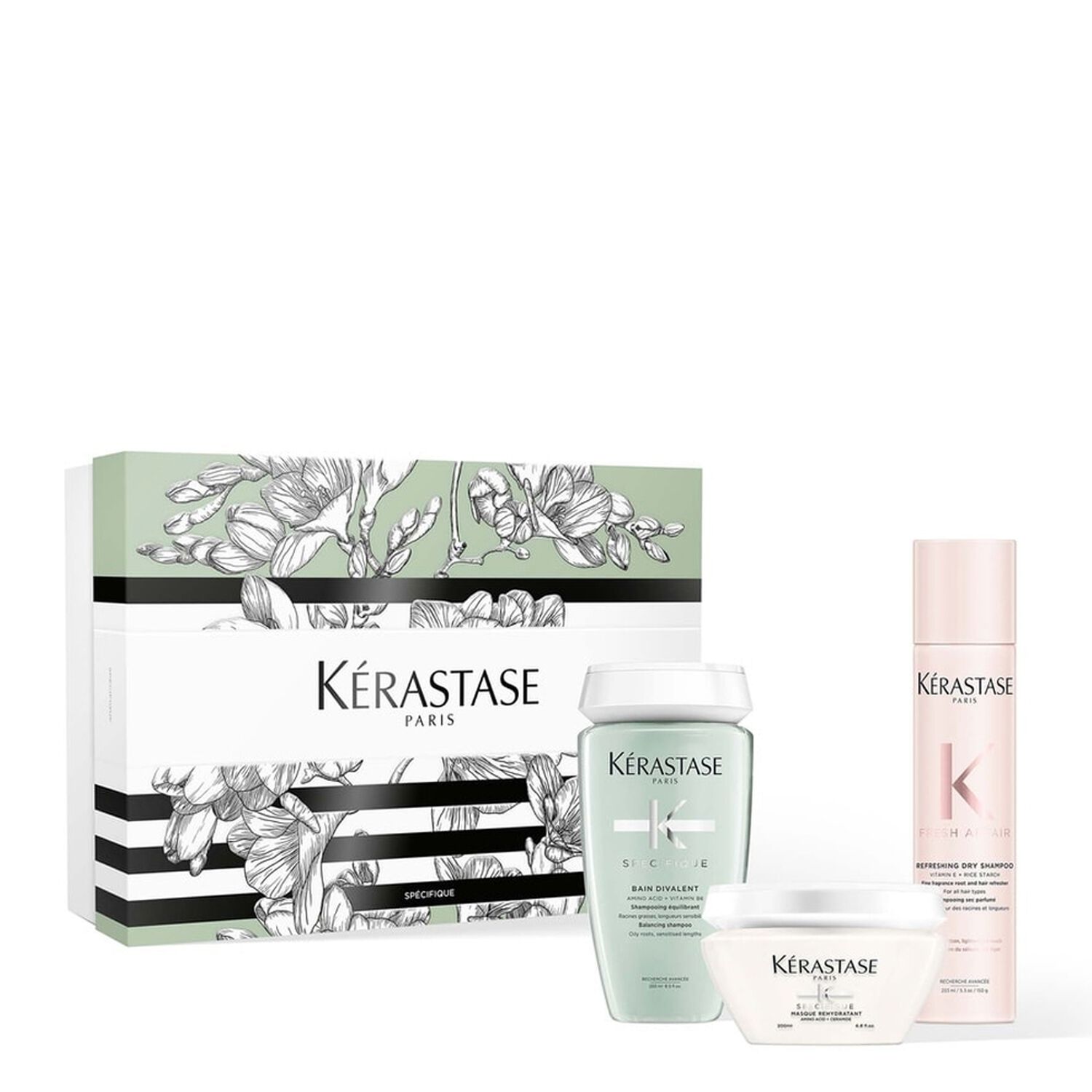 Kérastase Spécifique Coffret Équilibrant Racines Grasses et Pointes Sèches - 3 Produits