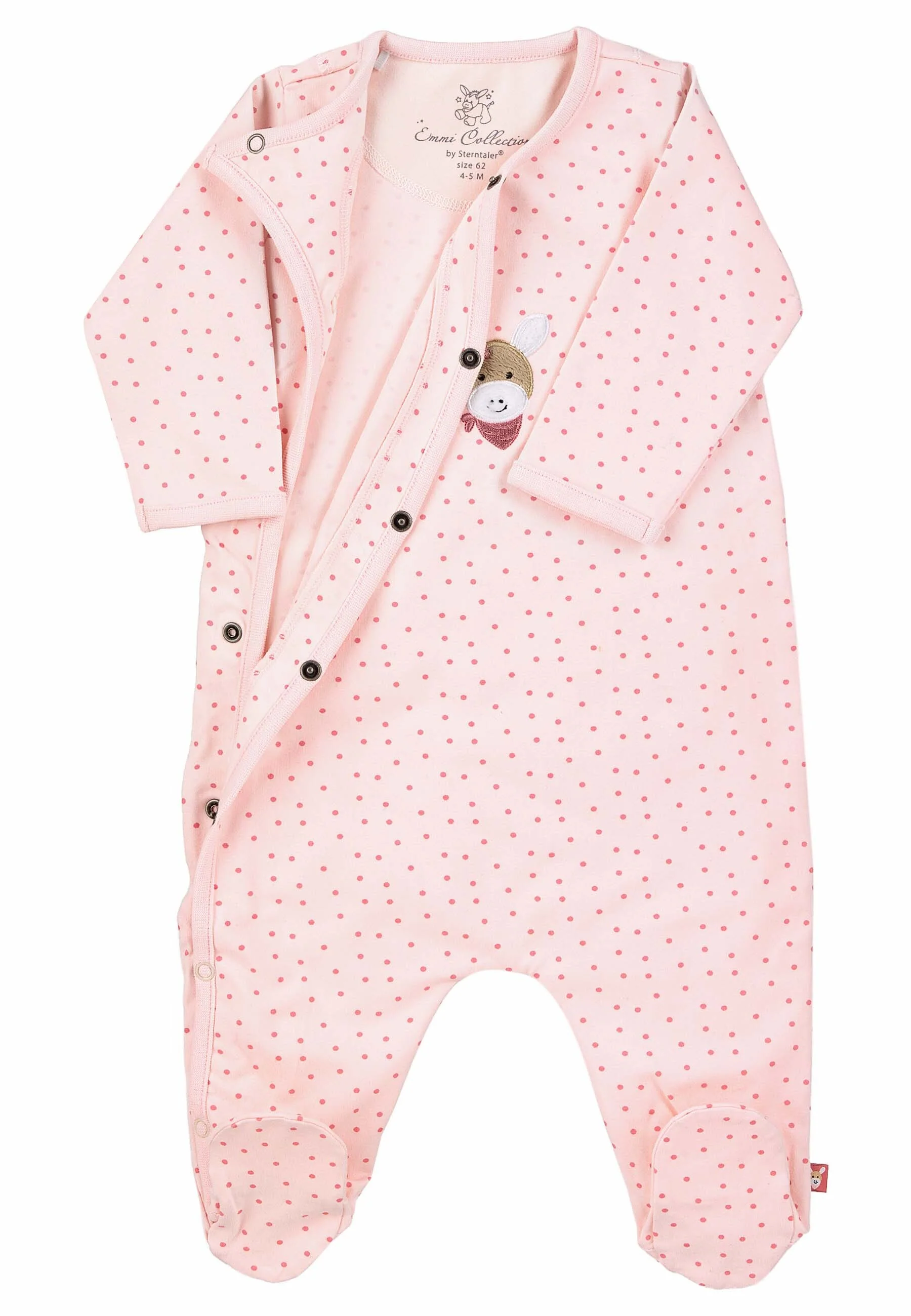 GOTS Strampler-Einteiler Esel Emmi Girl, Jersey