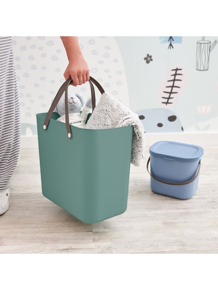 Rotho Albula Aufbewahrungsbox 25l mit Deckel in Mistletoe grün günstig kaufen onesize