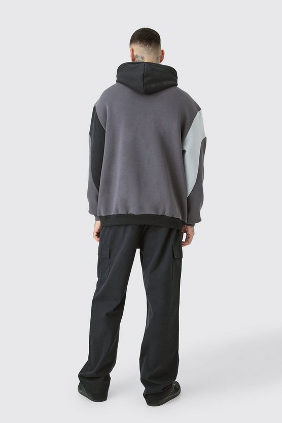 Tall lockere Twill Cargohose mit elastischem Bund
