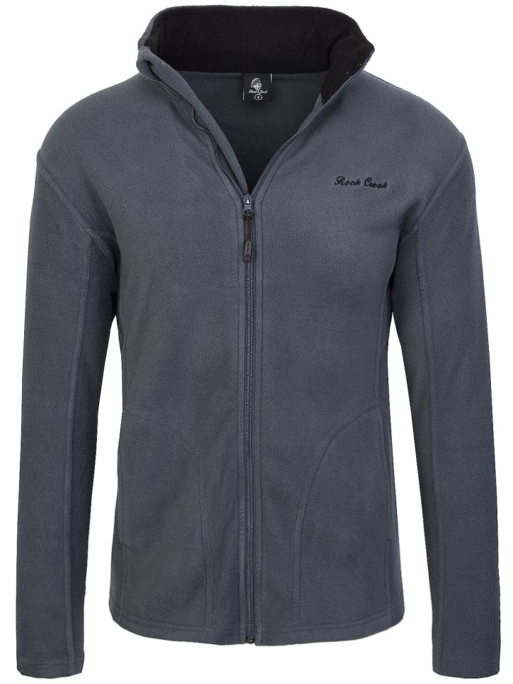 Rock Creek Fleecejacke in Dunkelgrau günstig kaufen