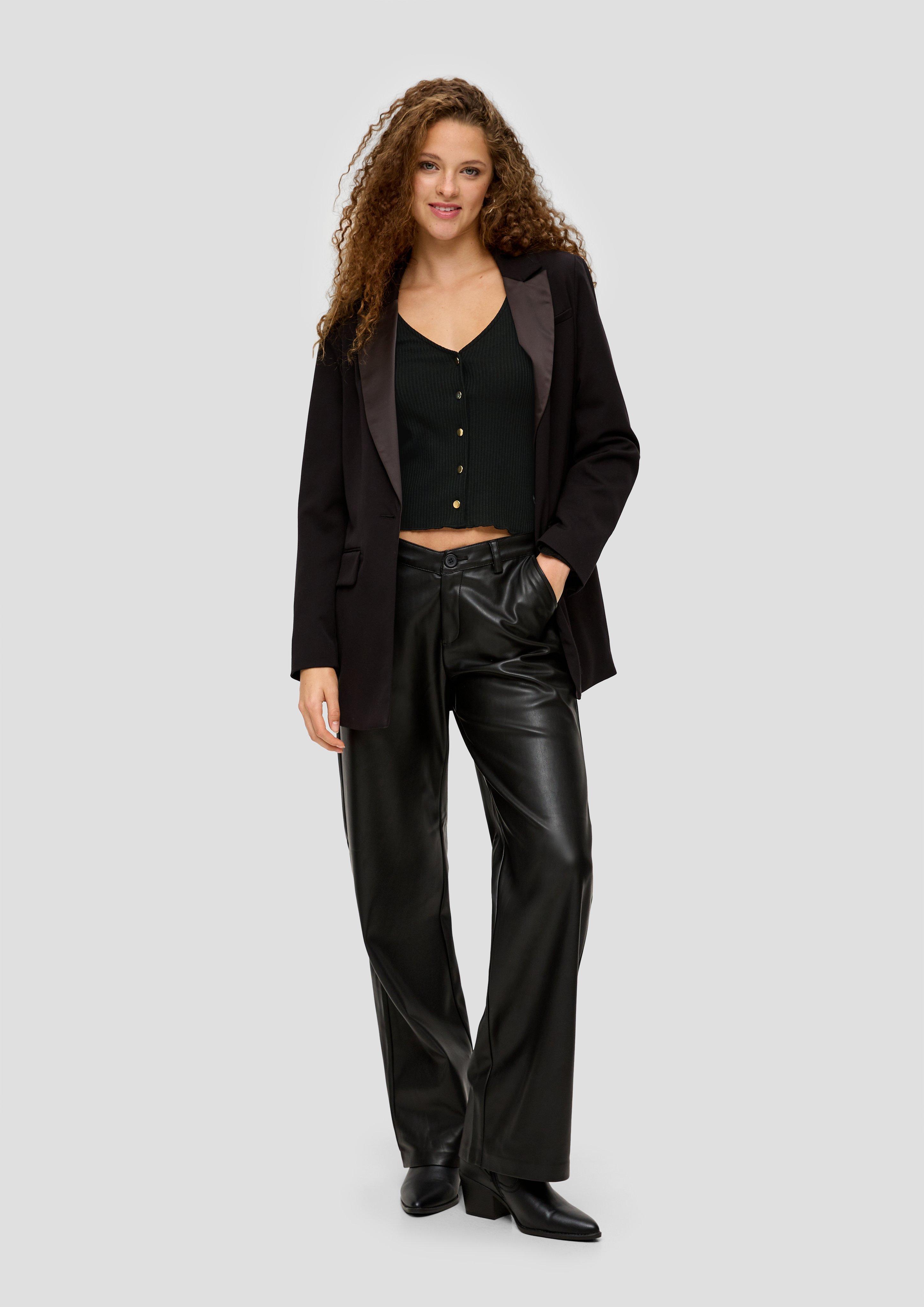 Gerippte Shirtjacke aus Viskosemix  2138341-9999