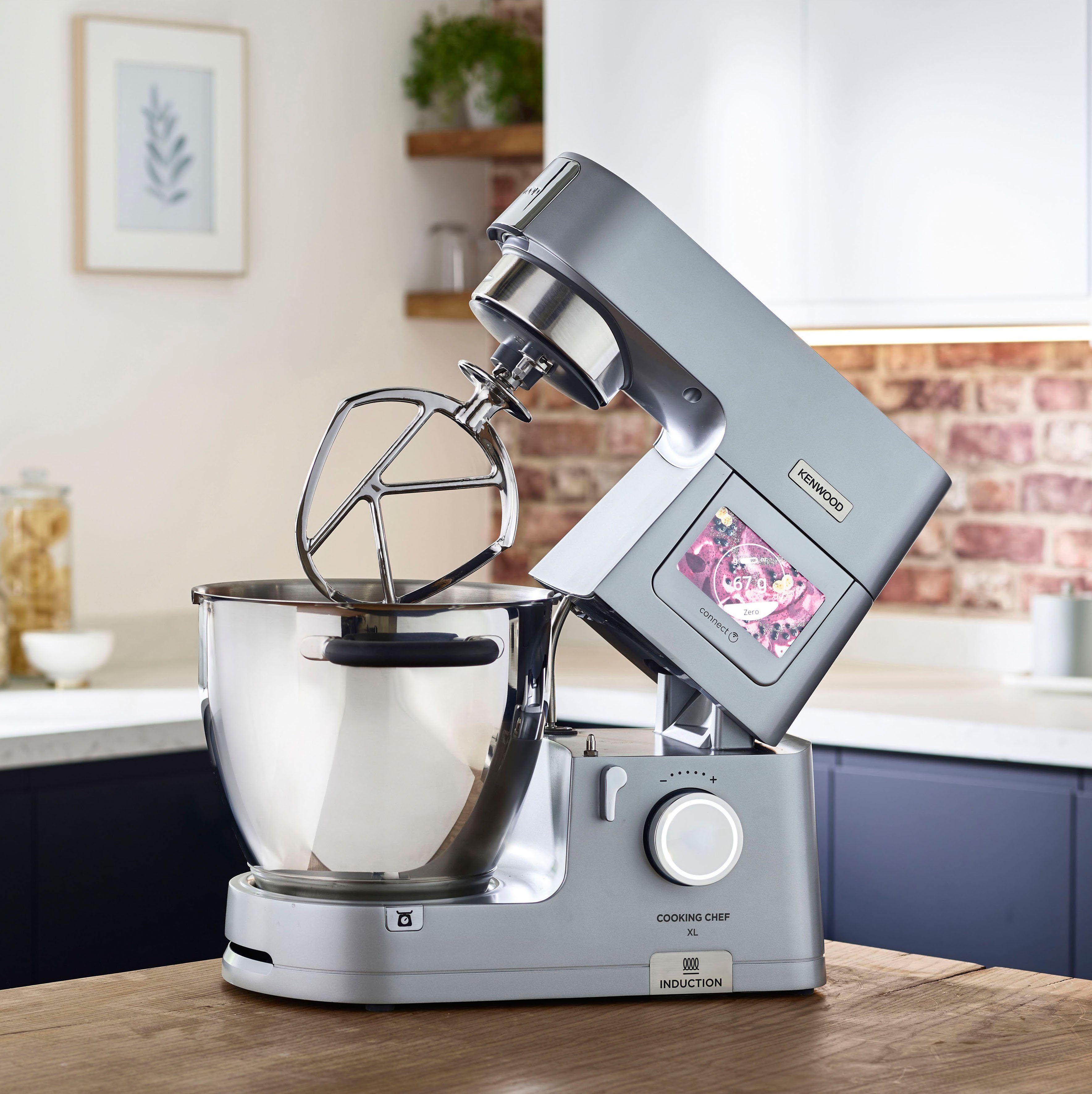 KENWOOD Küchenmaschine mit Kochfunktion Cooking Chef XL KCL95.424SI, 1500 W, 6,7 l Schüssel, mit integrierter Waage und umfangreichem Zubehör