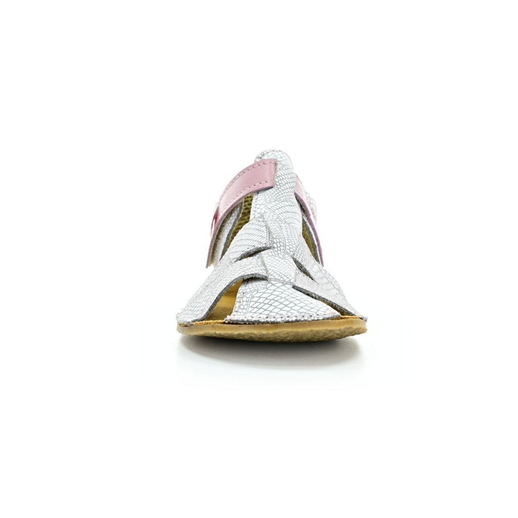 Ef Sam weiß-rosa gemusterte Barfußsandalen