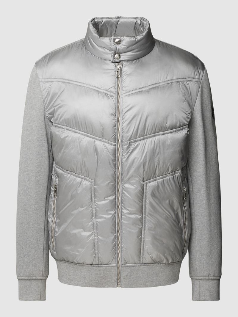 Blouson mit Reißverschlusstaschen in hellgrau