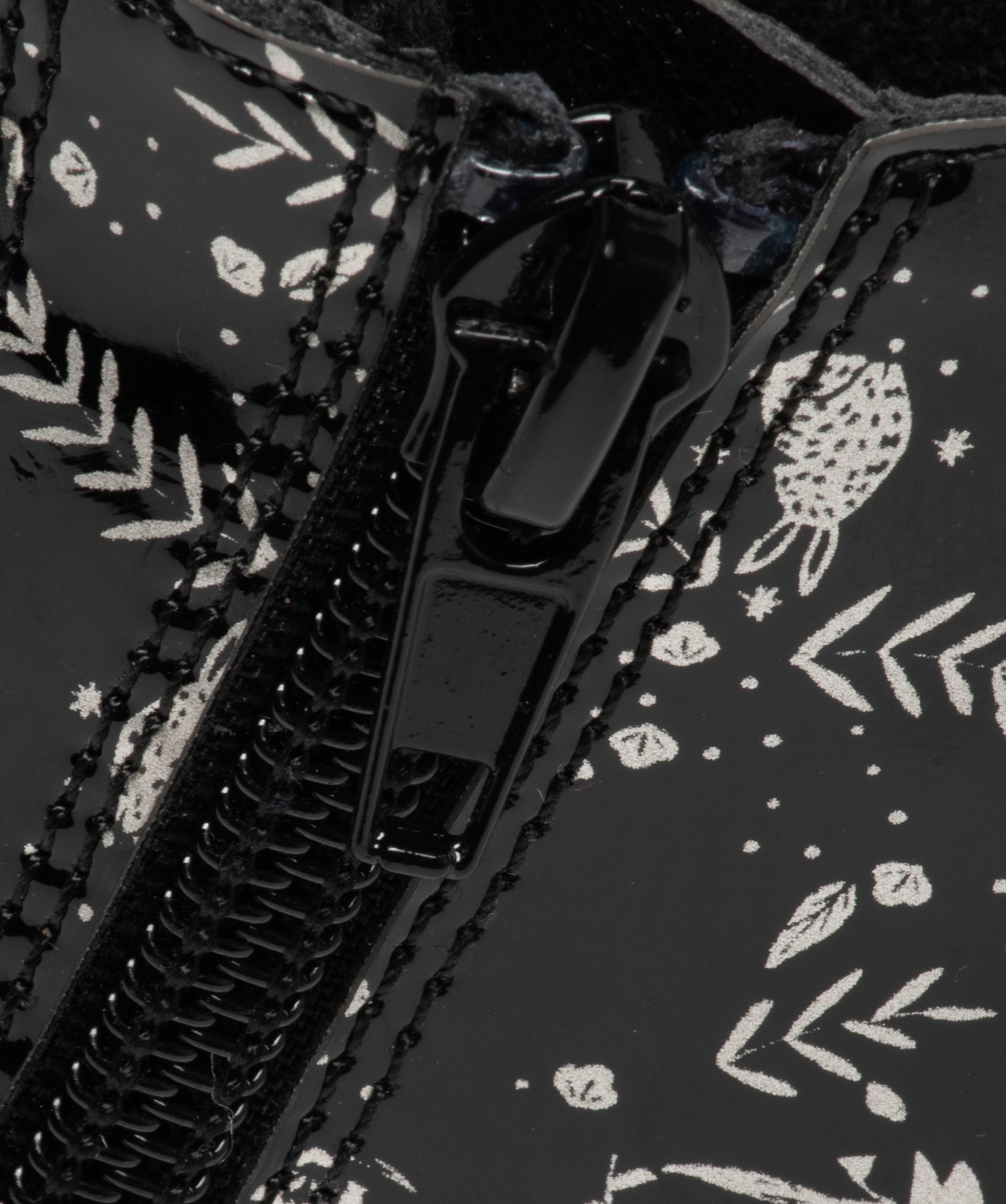 Boots bébé fille vernies et pailletées fermeture zip noir | GEMO