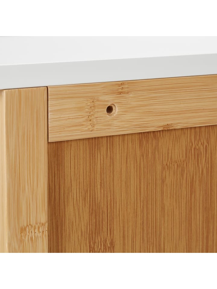 relaxdays Badezimmerschrank in Natur/ Weiß - (B)34,5 x (H)60 x (T)21 cm günstig kaufen onesize